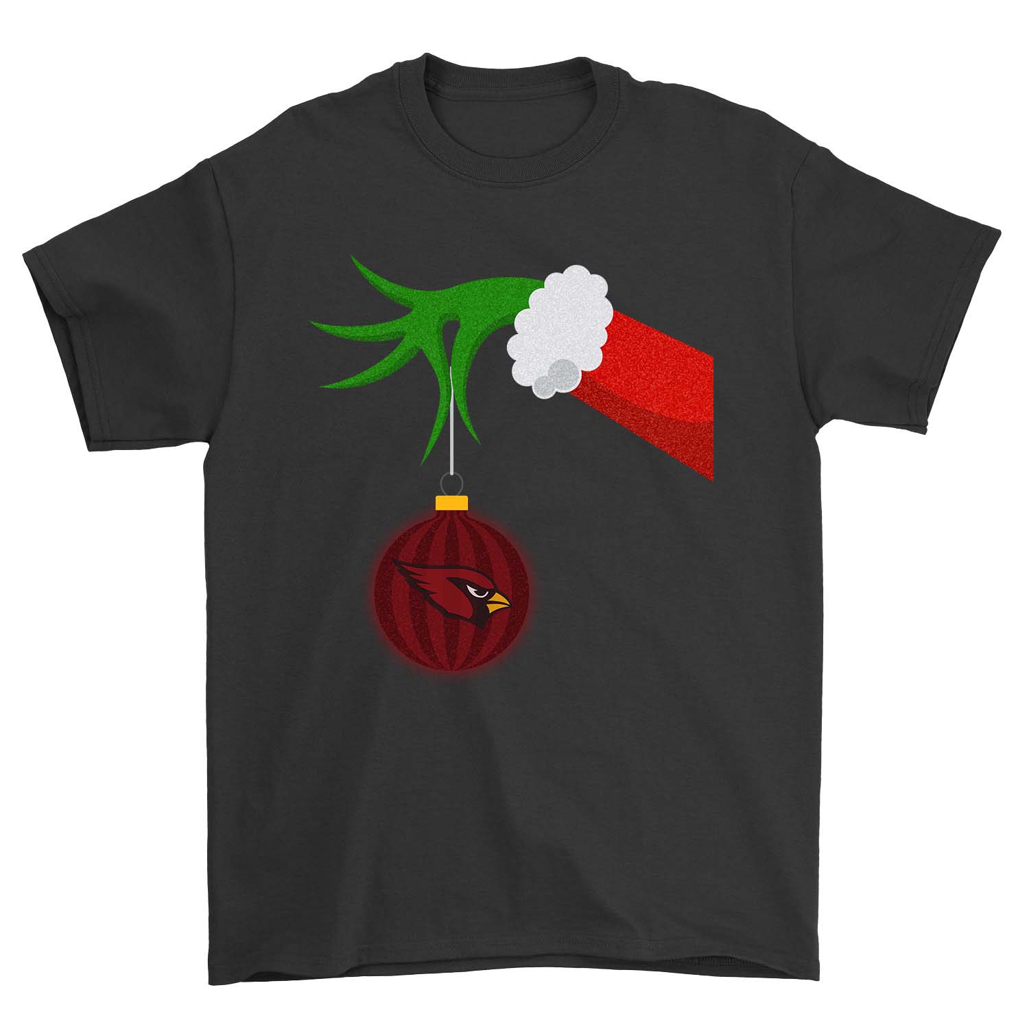 Grinch Hand Merry Christmas Arizona Cardinals T-Shirt